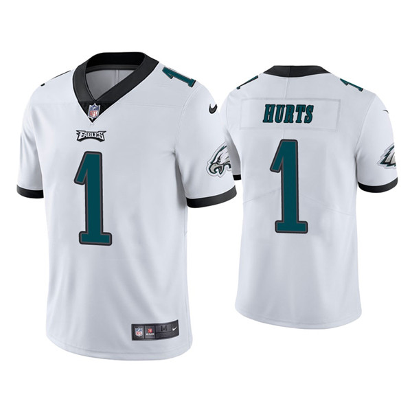 Personalized Youth Philadelphia Eagles #1 Jalen Hurts White Untouchable Limited Stitched Football Jersey
