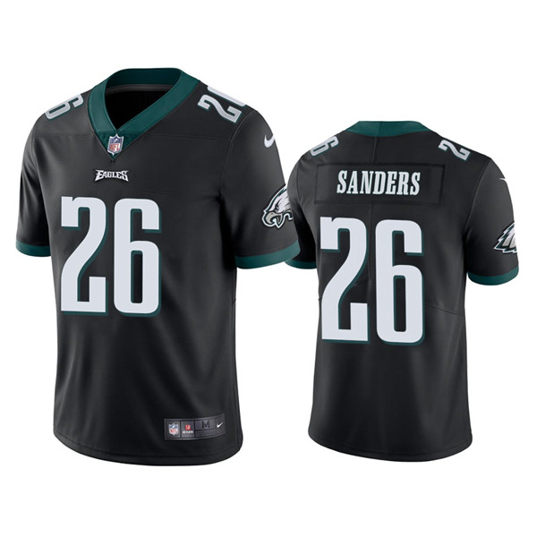 Personalized Youth Philadelphia Eagles #26 Miles Sanders Black Untouchable Limited Stitched Football Jersey