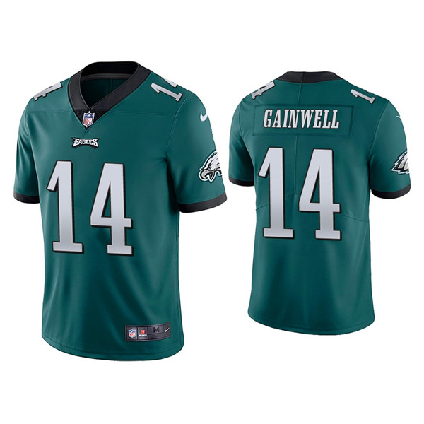 Personalized Youth Philadelphia Eagles #14 Kenneth Gainwell Green Untouchable Limited Stitched Football Jersey