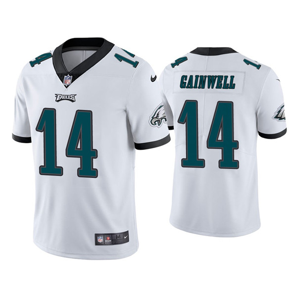 Personalized Youth Philadelphia Eagles #14 Kenneth Gainwell White Untouchable Limited Stitched Football Jersey