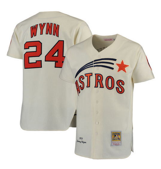 Personalized Men’s Houston Astros #24 Jimmy Wynn Cream Stitched Jersey