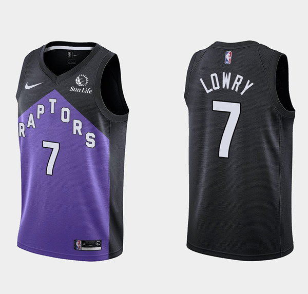 Personalized Men’s Toronto Raptors #7 Kyle Lowry Purple Black Earned Edition Stitched Basketball Jersey
