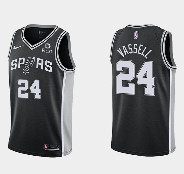 Personalized Men’s San Antonio Spurs #24 Devin Vassell Black Icon Edition Stitched Jersey