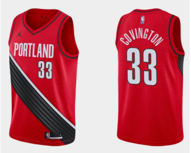 Personalized Men’s Portland Trail Blazers #33 Robert Covington Red Statement Edition Stitched Basketball Jersey