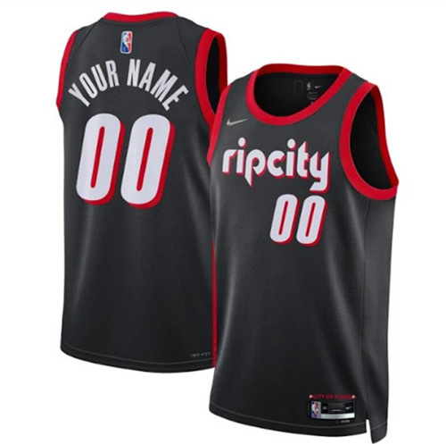 Personalized Men’s Portland Trail Blazers Active Player 2021 22 Black City Edition 75th Anniversary Stitched Basketball Jersey