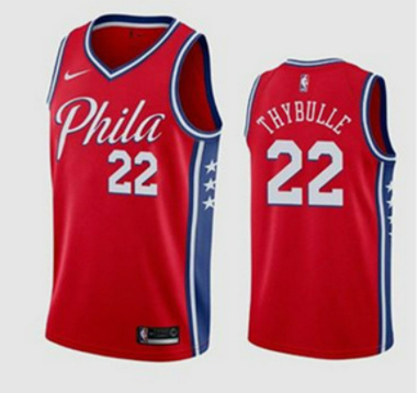 Personalized Men’s Philadelphia 76ers #22 Matisse Thybulle Red Stitched Swingman Jersey