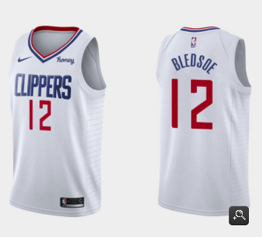 Personalized Men’s Los Angeles Clippers #12 Eric Bledsoe White Association Edition Stitched Basketball Jersey