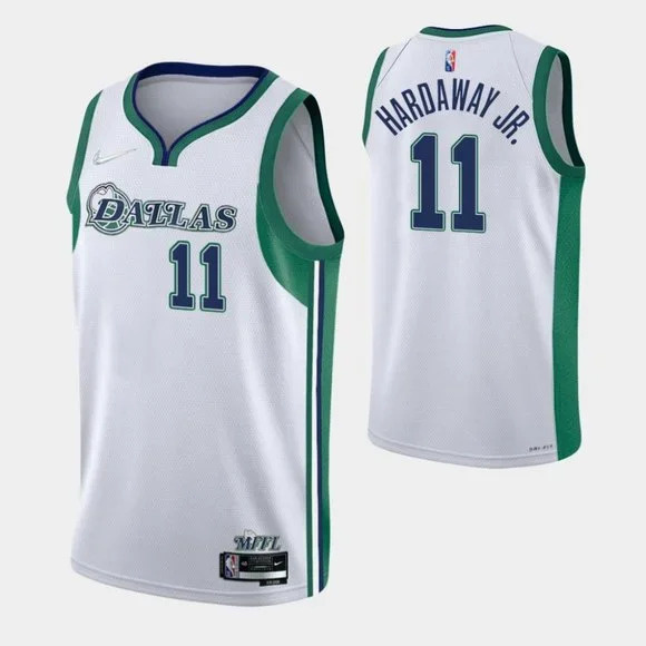 Personalized Men’s Dallas Mavericks #11 Tim Hardaway Jr. 2021 22 White City Edition Stitched Jersey