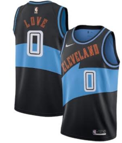 Personalized Men’s Cleveland Cavaliers #0 Kevin Love Black Blue Stitched Basketball Jersey