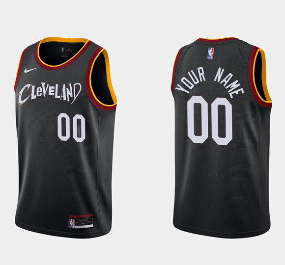 Personalized Men’s Cleveland Cavaliers Active Player Black Stitched Basketball Jersey