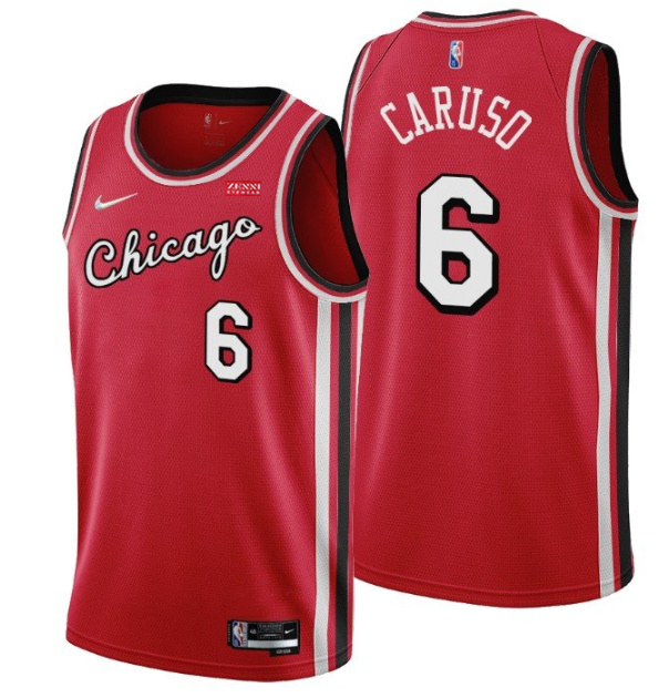 Personalized Men’s Chicago Bulls #6 Alex Caruso 75th Anniversary Red Edition Swingman Stitched Basketball Jersey