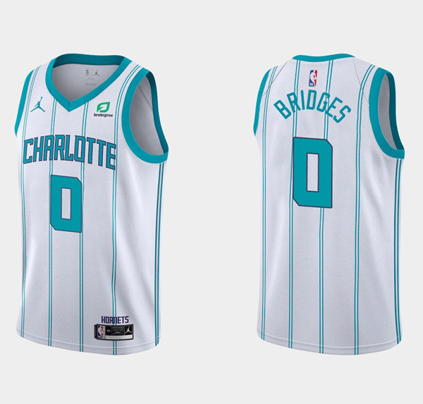 Personalized Men’s Charlotte Hornets #0 Miles Bridges White Stitched Basketball Jersey