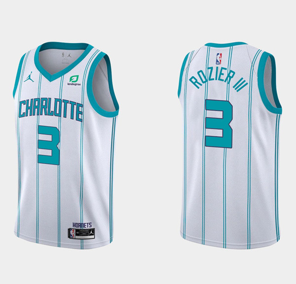 Personalized Men’s Charlotte Hornets #3 Terry Rozier III White Stitched Basketball Jersey