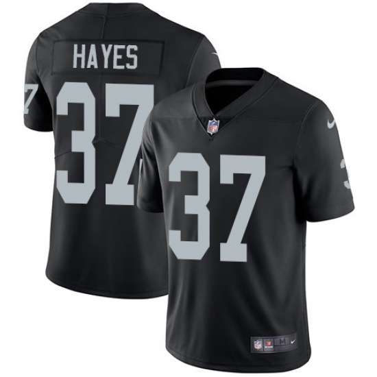 Personalized Men’s Las Vegas Raiders #37 Lester Hayes Black Limited Stitched Jersey