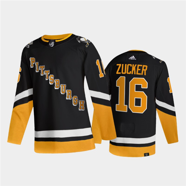 Personalized Men’s Pittsburgh Penguins #16 Jason Zucker 2021 2022 Black Stitched Jersey