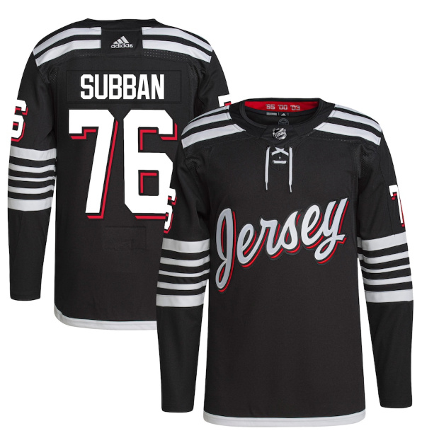 Personalized Men’s New Jersey Devils #76 P.K. Subban 2021 2022 Black Stitched Jersey