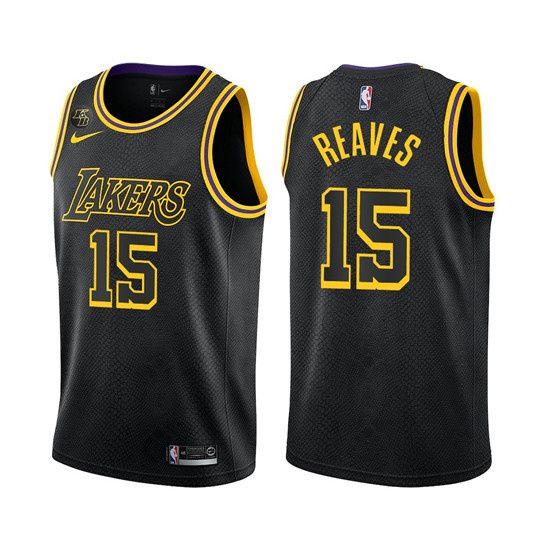 Personalized Men’s Los Angeles Lakers #15 Austin Reaves Black Stitched Jersey