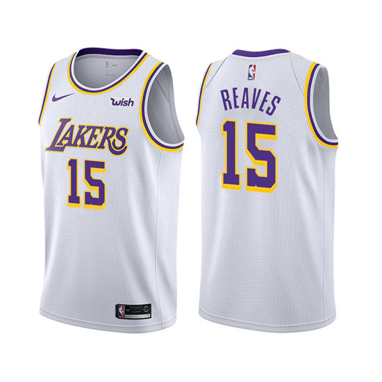 Personalized Men’s Los Angeles Lakers #15 Austin Reaves White Stitched Jersey