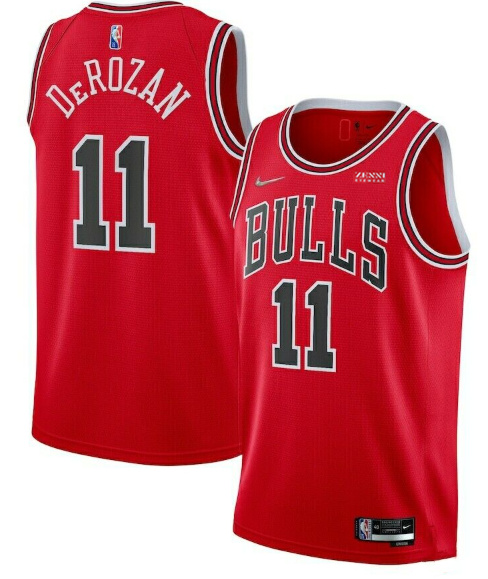 Personalized Men’s Chicago Bulls #11 DeMar DeRozan 75th Anniversary Red Swingman Stitched Basketball Jersey