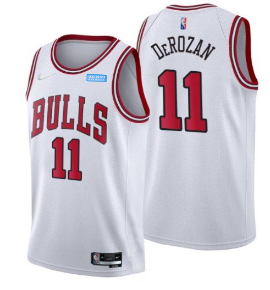 Personalized Men’s Chicago Bulls #11 DeMar DeRozan 75th Anniversary White Swingman Stitched Basketball Jersey