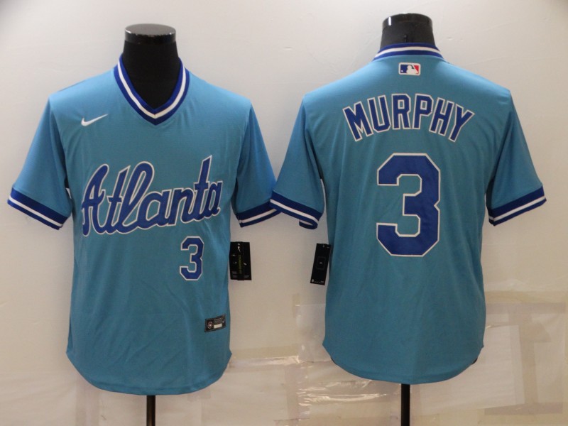 Personalized Men’s Atlanta Braves #3 Dale Murphy Blue Stitched Baseball Jersey