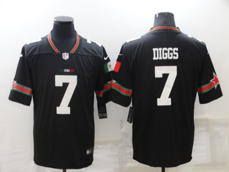 Personalized Men’s Dallas Cowboys #7 Trevon Diggs Black Mexico Stitched Jersey