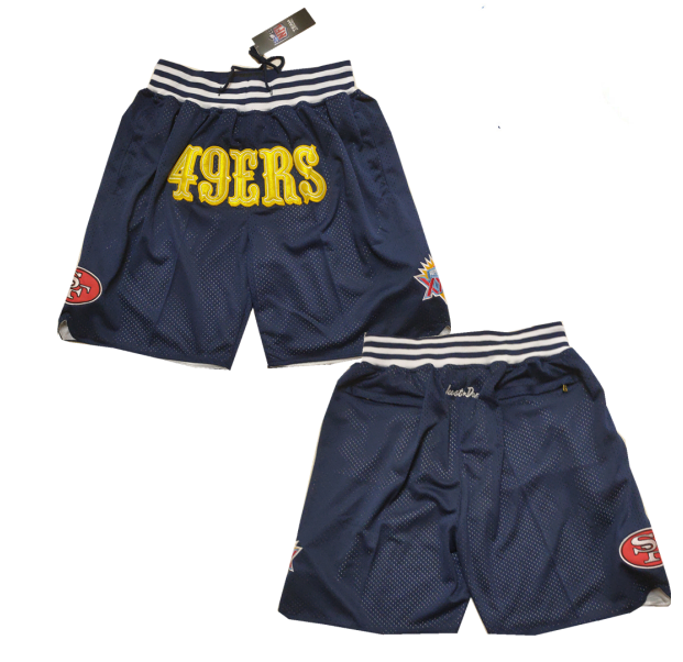 Personalized Men’s San Francisco 49ers Navy Shorts (Run Small)