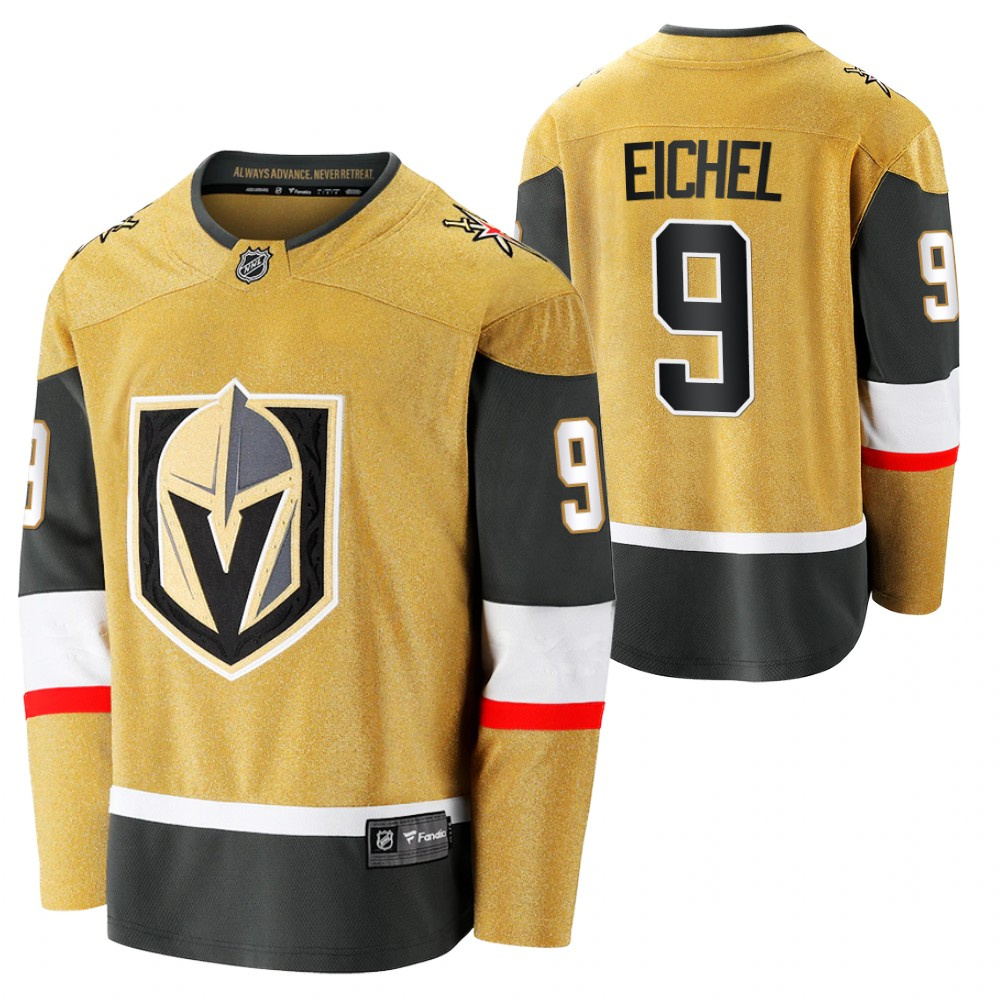 Personalized Men’s Vegas Golden Knights 9 Jack Eichel Alternate Gold Authentic Player NHL Jersey