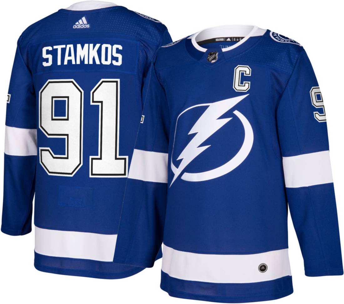Personalized Men’s Tampa Bay Lightning #91 Steven Stamkos Authentic C ptach Home Jersey