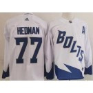 Personalized Men’s Tampa Bay Lightning #77 Victor Hedman White 2022 Stadium Series Authentic Jersey