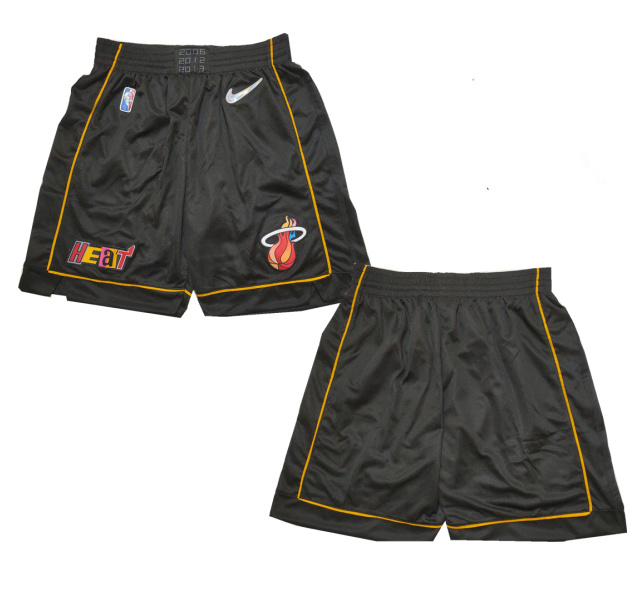 Personalized Men’s Miami Heat Black Shorts (Run Small)