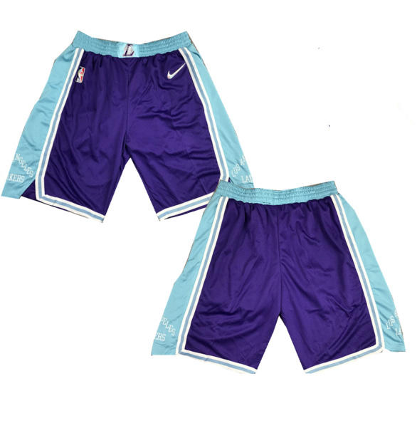 Personalized Men’s Los Angeles Lakers Purple Shorts (Run Small)