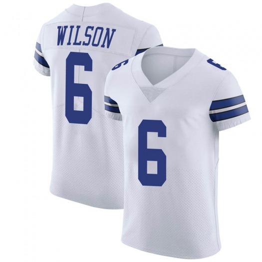 Personalized Cowboys #6 Donavan Wilson White Men’s Stitched With Established In NFL New Elite Jersey