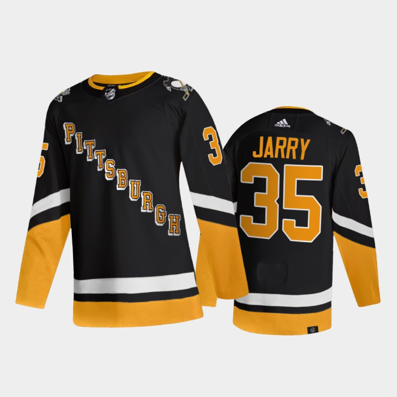 Personalized Men’s Pittsburgh Penguins #35 Tristan Jarry 2021 2022 Black Stitched Jersey