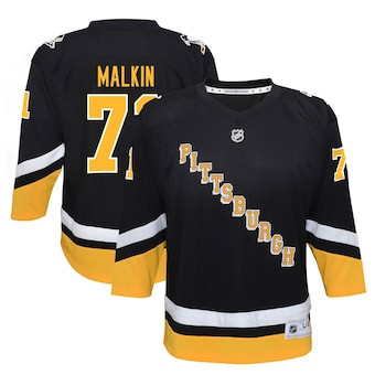 Personalized Youth Pittsburgh Penguins #71 Evgeni Malkin 2021 2022 Black Stitched Jersey