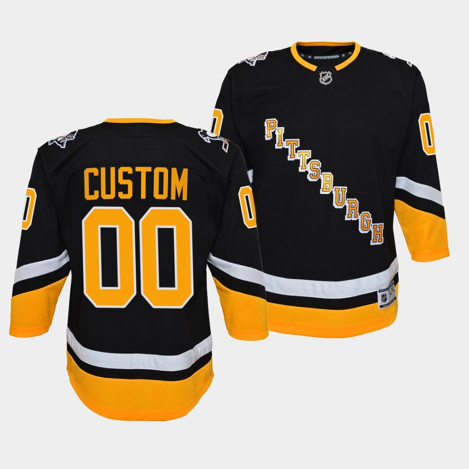 Personalized Custom Pittsburgh Penguins 2021 2022 Black Stitched Jersey
