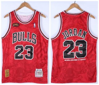 Personalized Men’s Red Chicago Bulls #23 Michael Jordan 1995-96 Throwback Stitched Jersey