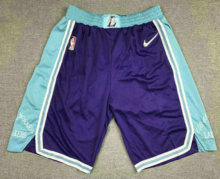 Personalized Men’s Los Angeles Lakers Purple Diamond 2022 City Edition Swingman Stitched Shorts