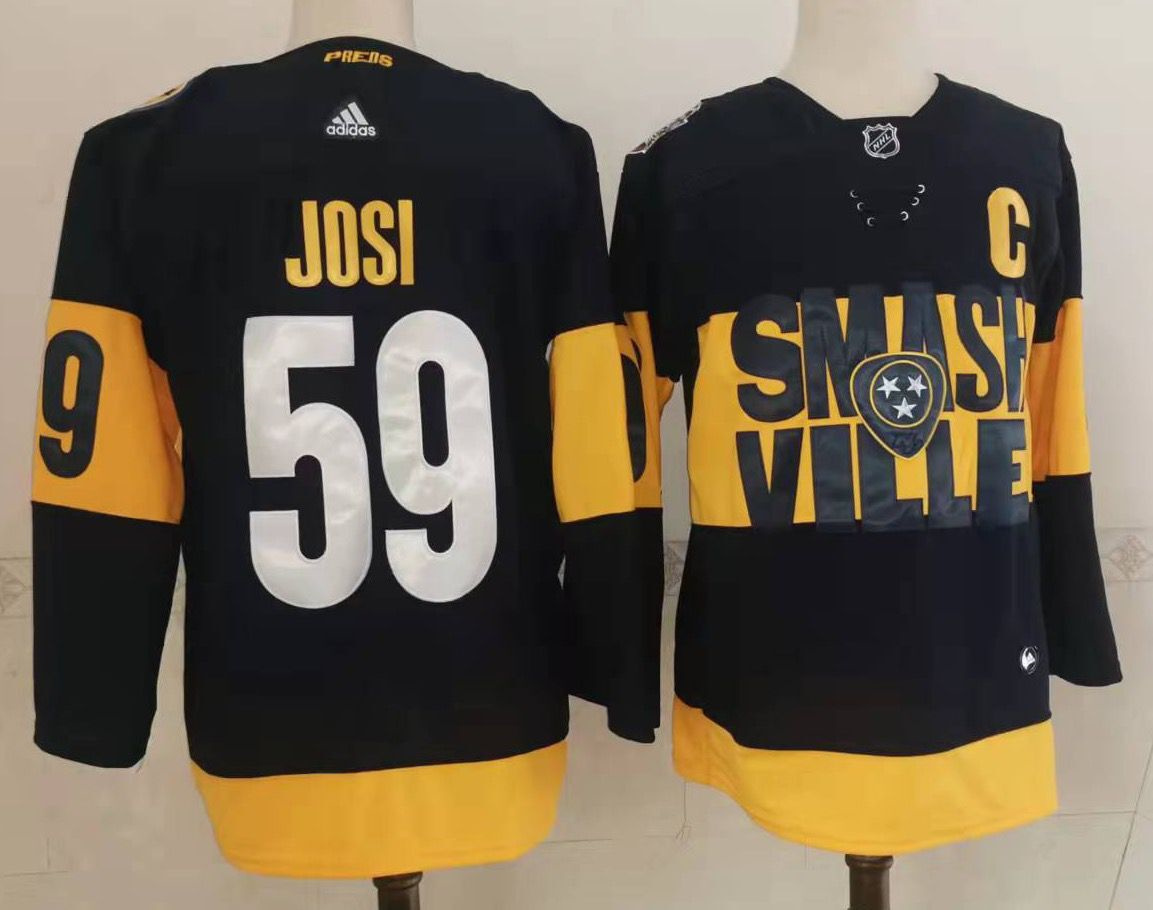 Personalized Men’s Nashville Predators #59 Roman Josi Black 2022 Stadium Series Stitched NHL Jersey