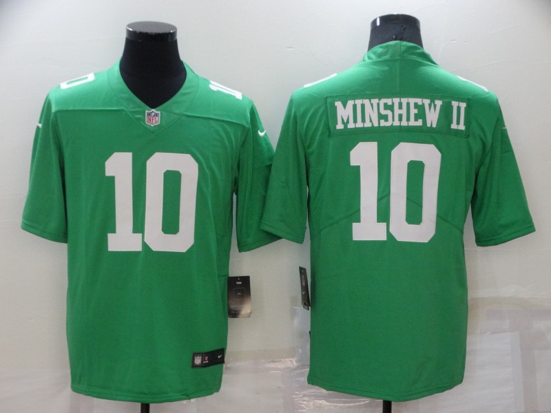 Personalized Men’s Philadelphia Eagles #10 Gardner Minshew II Green Untouchable Limited Stitched Jersey
