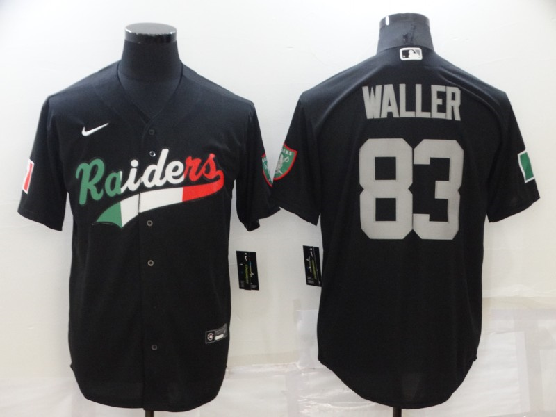 Personalized Men’s Las Vegas Raiders #83 Darren Waller Black Mexico Stitched Jersey