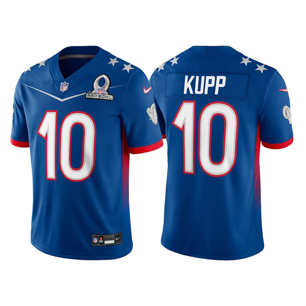 Personalized Men’s Los Angeles Rams #10 Cooper Kupp 2022 Royal Pro Bowl Stitched Jersey