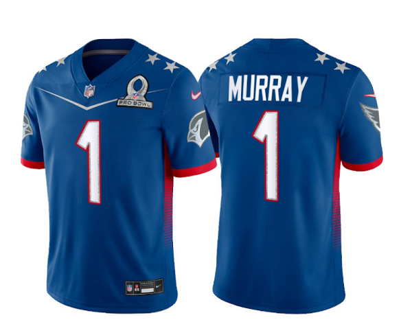 Personalized Men’s Arizona Cardinals #1 Kyler Murray 2022 Royal Pro Bowl Stitched Jersey