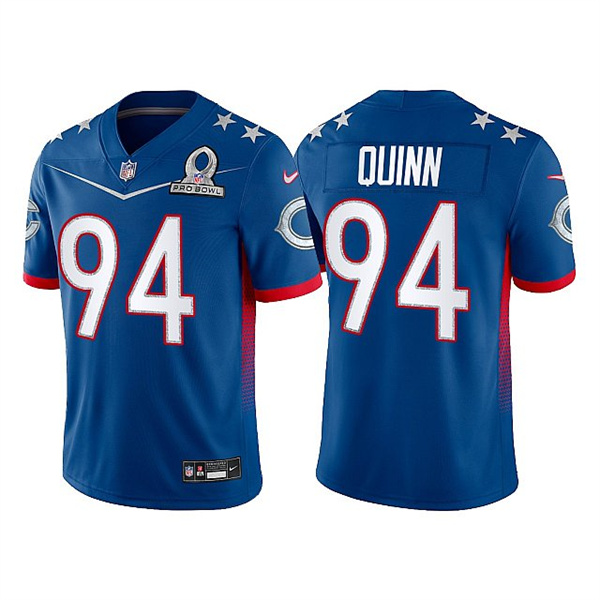 Personalized Men’s Chicago Bears #94 Robert Quinn 2022 NFC Royal Pro Bowl Stitched Jersey