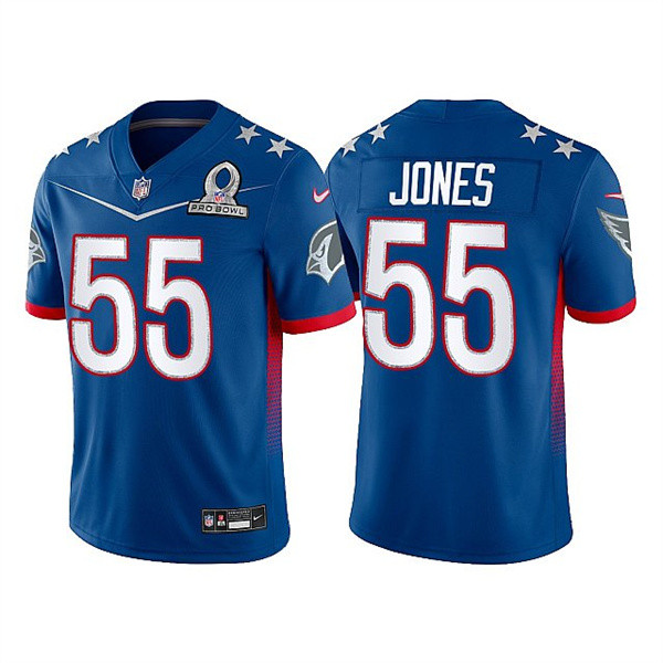 Personalized Men’s Arizona Cardinals #55 Chandler Jones 2022 Royal NFC Pro Bowl Stitched Jersey