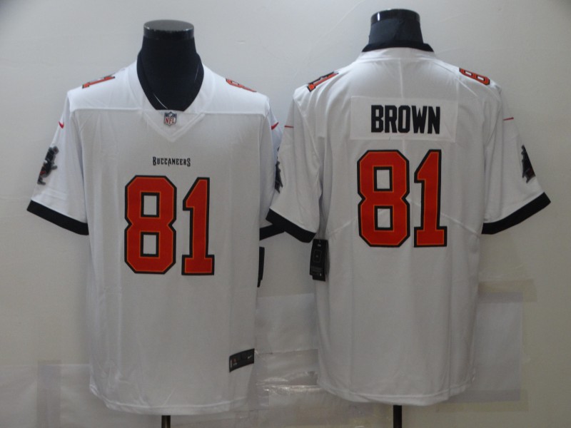 Personalized Men’s Tampa Bay Buccaneers #81 Antonio Brown White 2020 NEW Untouchable Stitched NFL Limited Jersey