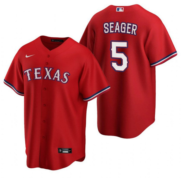 Personalized Men’s Texas Rangers #5 Corey Seager Red Cool Base Stitched Baseball Jersey