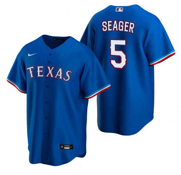 Personalized Men’s Texas Rangers #5 Corey Seager Blue Cool Base Stitched Baseball Jersey
