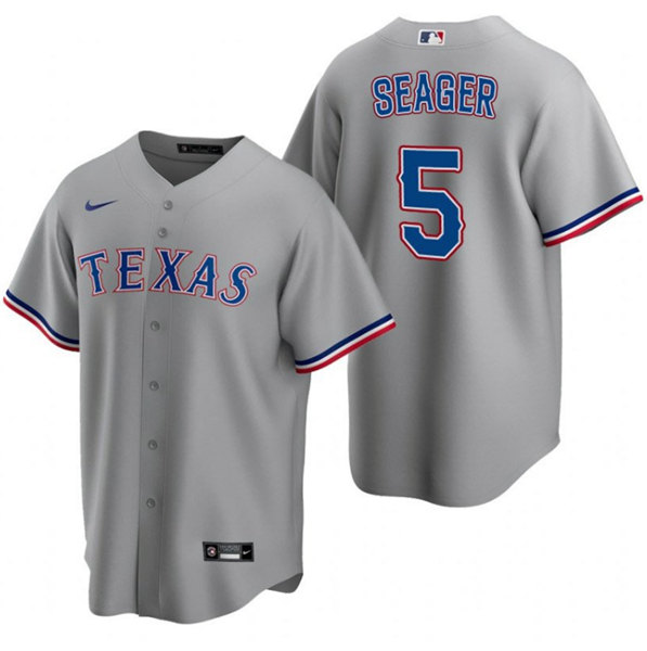 Personalized Men’s Texas Rangers #5 Corey Seager Grey Cool Base Stitched Baseball Jersey