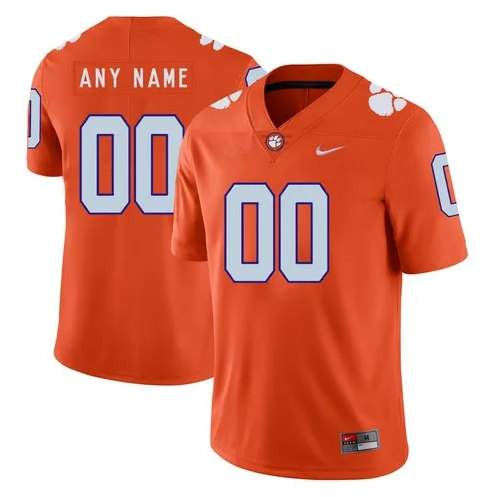 Personalized Men’s Clemson Tigers ACTIVE PLAYER Orange Stitched Football Jersey